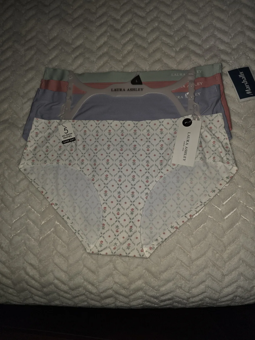 NWT Laura Ashley Cotton Blend Briefs - Pastel Floral & Solids